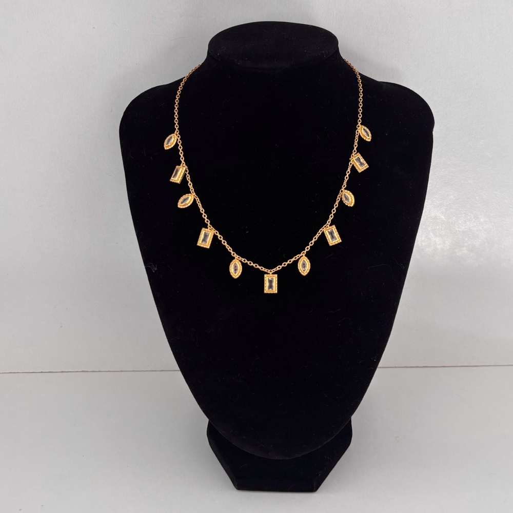 NWOT Julie Vos Baguette Gold Charm Pendant Necklace - Women Jewelry